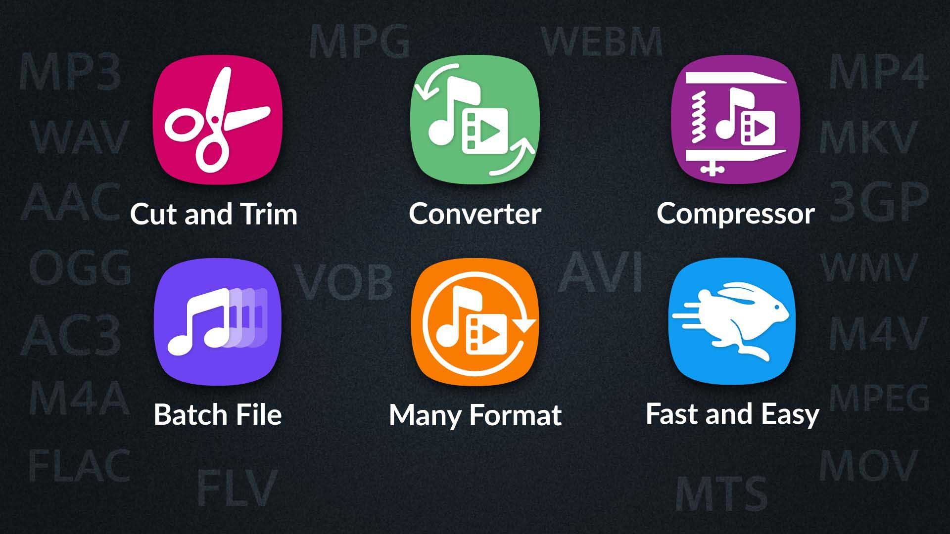 Video Converter, Compressor MP4, 3GP, MKV,MOV, AVI